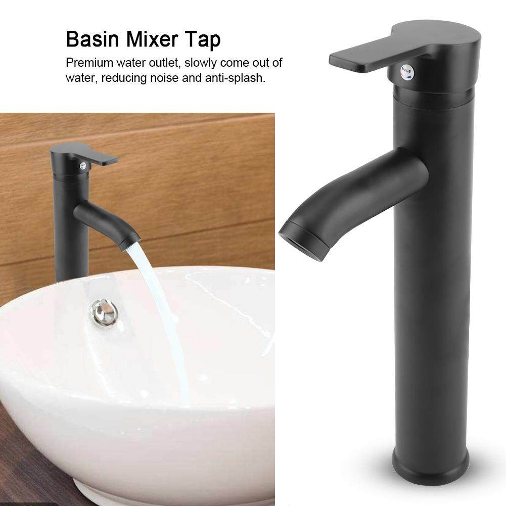 Stainless Steel Black Basin Mixer Tap Hot Cold Washbasin Sink Faucet For Bathroom Toilet Singapore