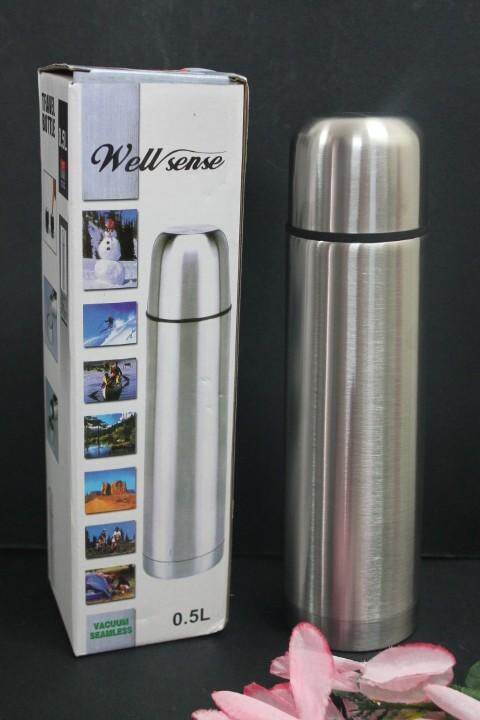 Gambar 1 piece Well Sense Vacuum Seamless 0.5 Liter Travel Bottle Hot and Cold Water