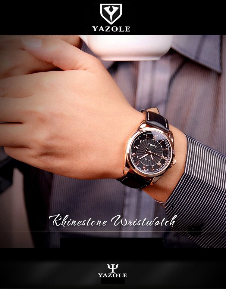 Đồng Hồ Thương Hiệu Xa Xỉ Hàng Đầu YAZOLE 336, Cho Người Đàn Ông, Đồng Hồ Thạch Anh Nam Thể Thao Thời Trang Xu Hướng Đồng Hồ Đeo Tay Quà Tặng Cho Nam Jam Tangan Lelaki
