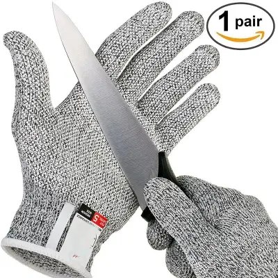 Wintin Anti-cut Gloves Safety Cut Proof Stab Resistant Stainless Steel Wire Metal Mesh Kitchen Butcher Cut-Resistant Safety Gloves