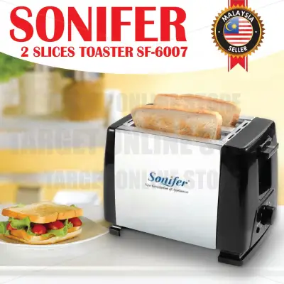 Stainless Steel 2 Slices Pop Up Toaster Bread Automatic Grill Machine