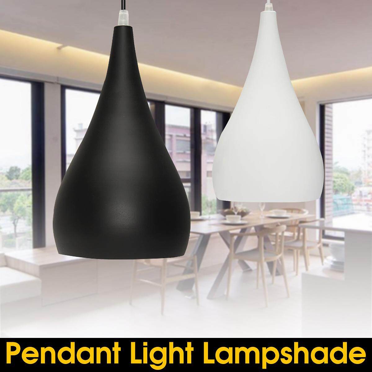 Techo de aluminio moderna lámpara colgante Base ligera sombra Comedor 4