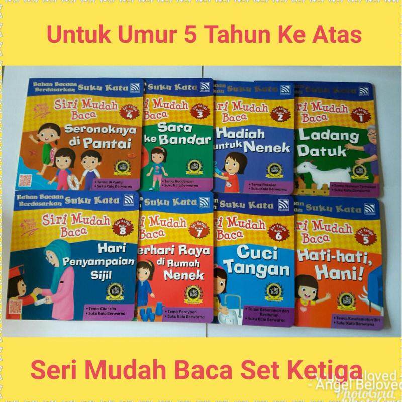 Suku Kata Sri Mudah Baca Set Ketiga (For Age above 5 Year Old) (8 Books) / Books for Kids / Children / Early Learning Malaysia