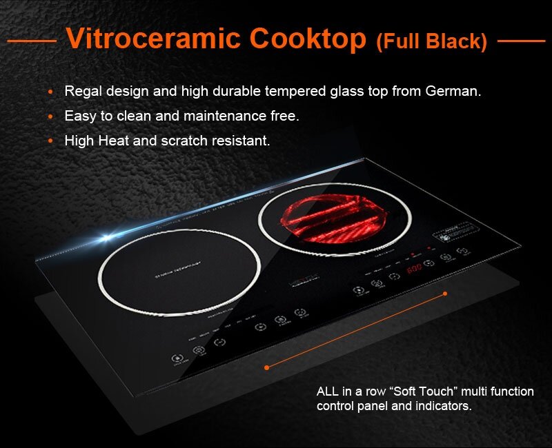 HETCH 2 in 1 Induction + Halogen Cooker 1500W + 1600W (SIRIM Certified