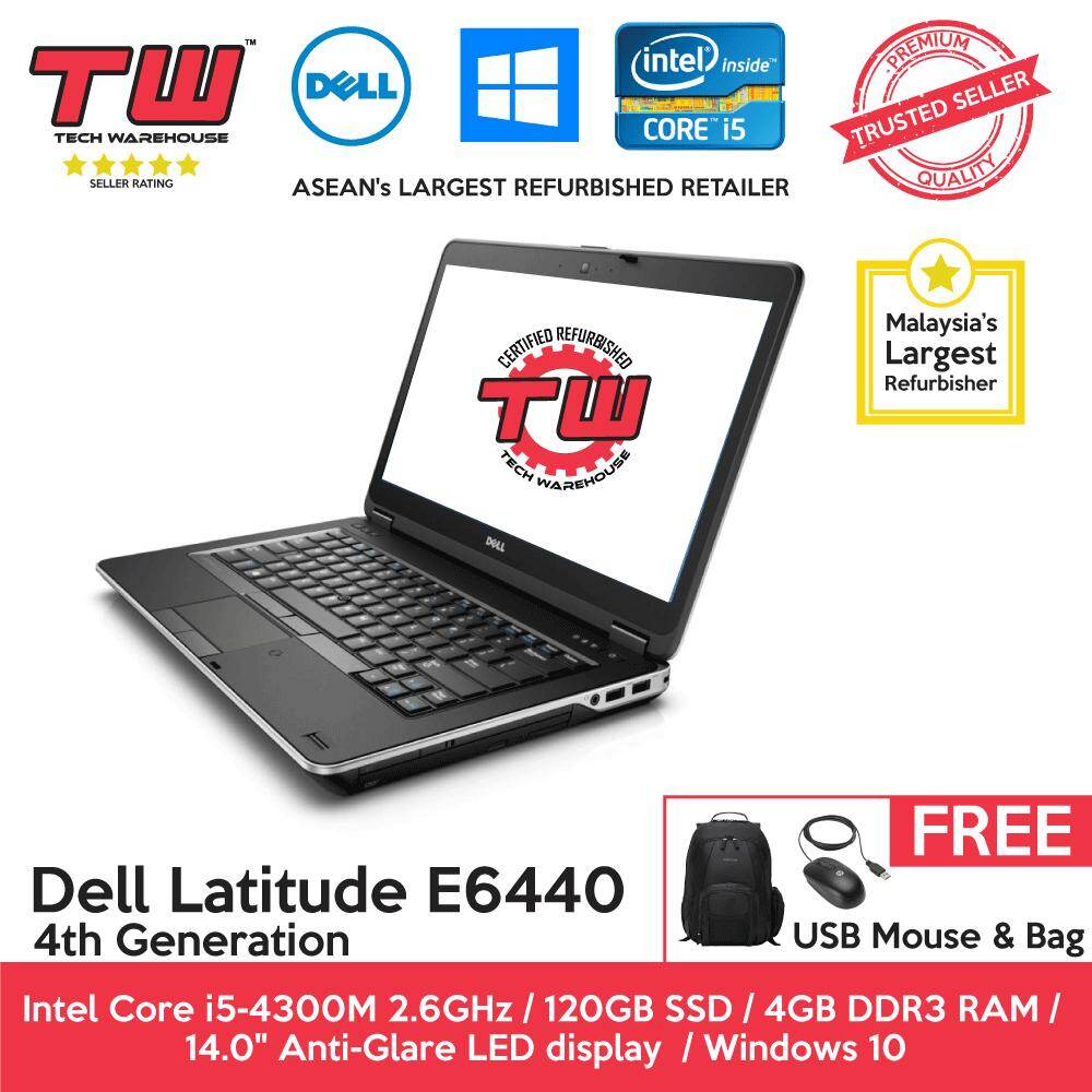 Dell Latitude E6440 Core I5 4th Generation 4gb Ram 1gb Ssd Windows 10 Home Laptop 3 Month Warranty Factory Refurbished Malaysia