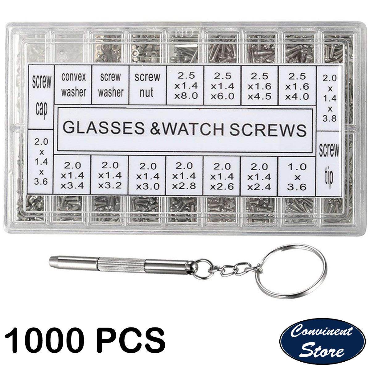 eyeglass screw size chart