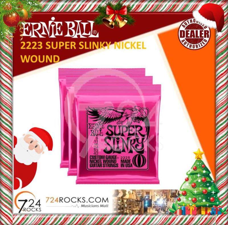 Ernie Ball 2223 Nickel Wound Electric Guitar Strings 09-42 Super Slinky / 3-pack Malaysia