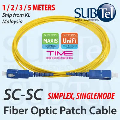 SC-SC Fiber Optic Cable Patch Cord For UniFi Time Modem Single Mode - 1M 2M 3M 5M meter 9/125 SM SMF SM LAN jumper 10G Gigabit 1 2 3 5 meters SC/SC SC to SC SC/PC