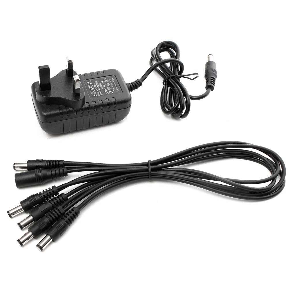 DC 5 Way Guitar Effect Pedal Daisy Chain Power Supply Cable Splitter