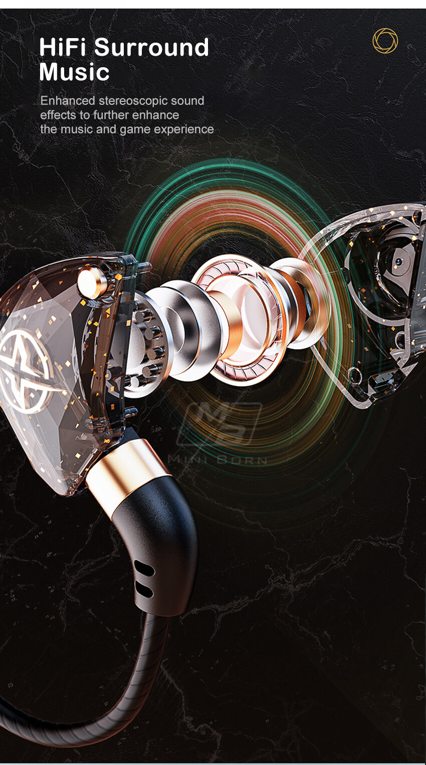 2024 In-Ear-Kopfhörer Kopfhörer Kabelgebundene Ohrhörer Schweres Bass-Headset Schalldichte Ohrstöpsel Geräuschunterdrückung HIFI-Klangqualität Subwoofer-Kopfhörer HD-Mikrofon_voghion.com