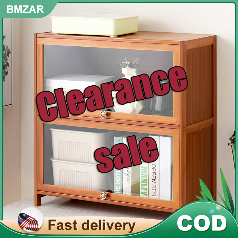 Gambar BMZAR Kitchen shelf storage rack Multi Layer Storage Rack kitchen cabinet storage rack with door Nan Bamboo Multi Functional with Door Pot and Seasoning Rack  Almari Serbaguna Kitchen Cabinet Rak Dapur Kitchen Kabinet Murah ?????