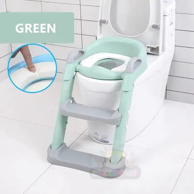 Kidzzempire Toilet Training Ladder Chair Foldable Upgraded with Cushion Seat Anti Slip BAB025 (3)