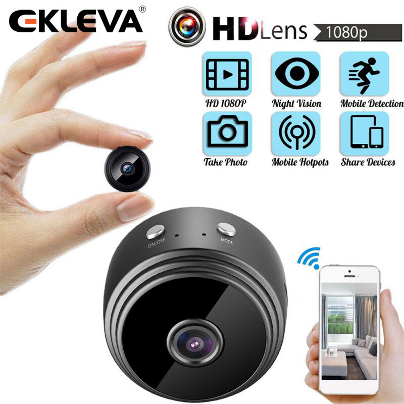 EKLEVA Mini Camera 1080P HD IP WIFI Car Camera Camcorder Wireless Home Security DVR Night Vision Motion Detection Real-Time Camera ราคา 615 บาท*ส่งฟรี
