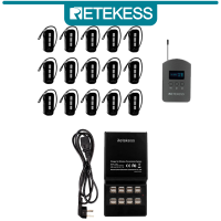 Retekess TT112 Tour Guide System Walking Tour Headsets Wireless Receiver Universal for Left and Right Ears for Factory ConferenceTourism Museum Church Hajj and Umrah（902-928mhz）