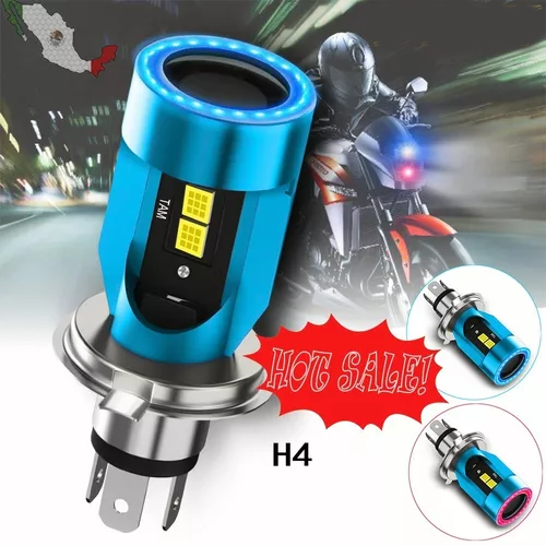 Cartnt 1 cái đèn pha led xe mô tô h4 9003 hb hs1 mắt thiên thần 12v-80v 60w 16000lm chiếu xa gần đèn sương mù xe máy đèn xe tay ga