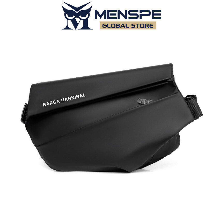 MENSPE Men Bag Functional Chest Bag Crossbody Bag Zipper Bag Sports Bag Waterproof Anti-Thief Sling Bag Casual Bag Street Shoulder Bag Messenger Bag Versatile Fashion Chest Bag Portable Travel Bag Work or Business Bag for Office School Outdoor Travel Spor