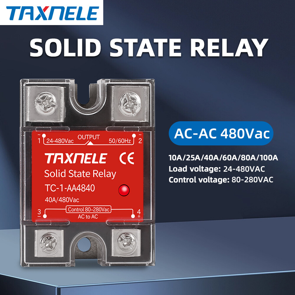 Ssr-10aa 25aa 40aa ssr một pha ac điều khiển ac tản nhiệt 80-280vac đến 24-480vac 10a 25a 40a aa rơ le bán dẫn