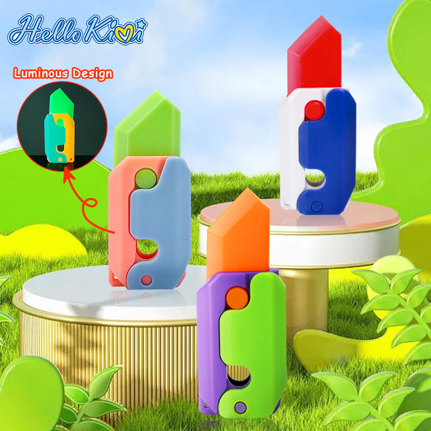 HelloKimi 3D Gravity Carrot Toy Fidget Toys Stress Relief Toys Mini