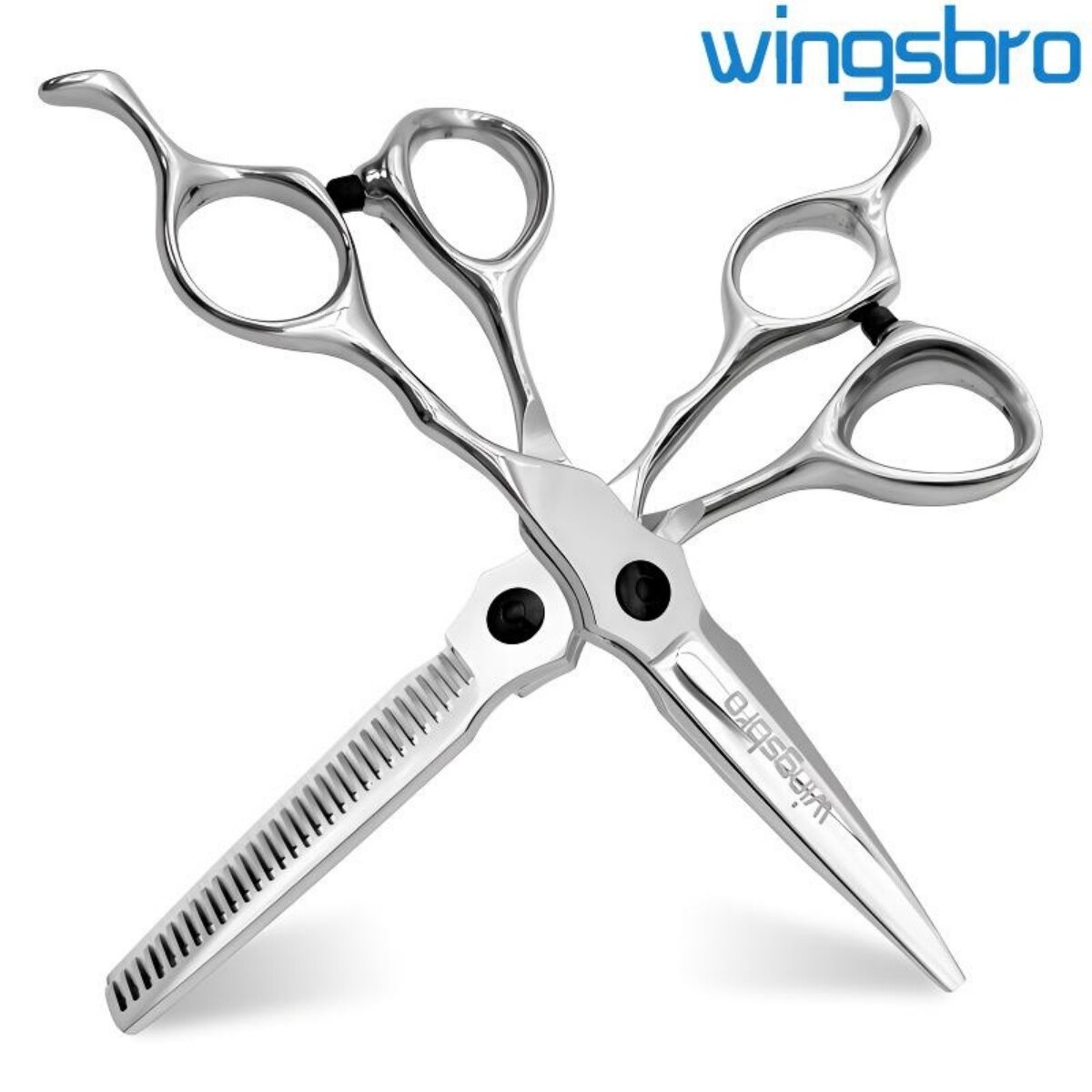 wingsbro Professional Stainless Steel Hairdressing Scissors, Barber Shop Salon Hairdresser Special Hair Cutting Scissors Professional Hairdressing Trim Tool