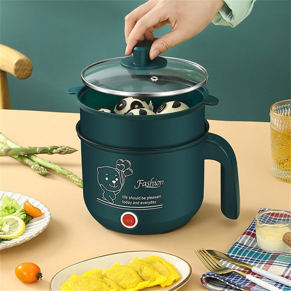 1.8L Máy nấu ăn bằng điện Nồi cơm điện nhỏ 1.8L đa Nồi lẩu điện nồi không dính lót nồi cơm điện mini