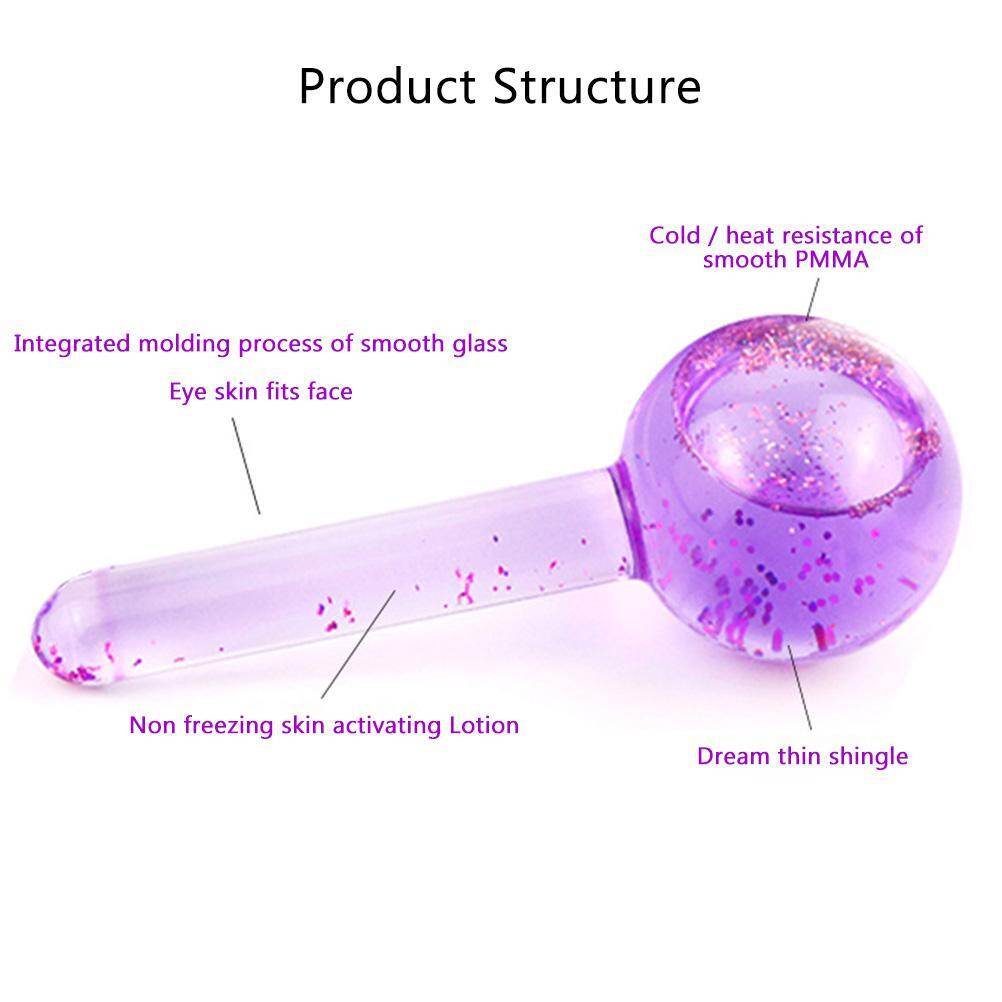 2 Con Lăn Làm Đá Mặt, Quả Cầu Pha Lê Bóng Lăn Mát Xa Làm Đẹp Làm Mới Với Hiệu Quả Làm Mát
