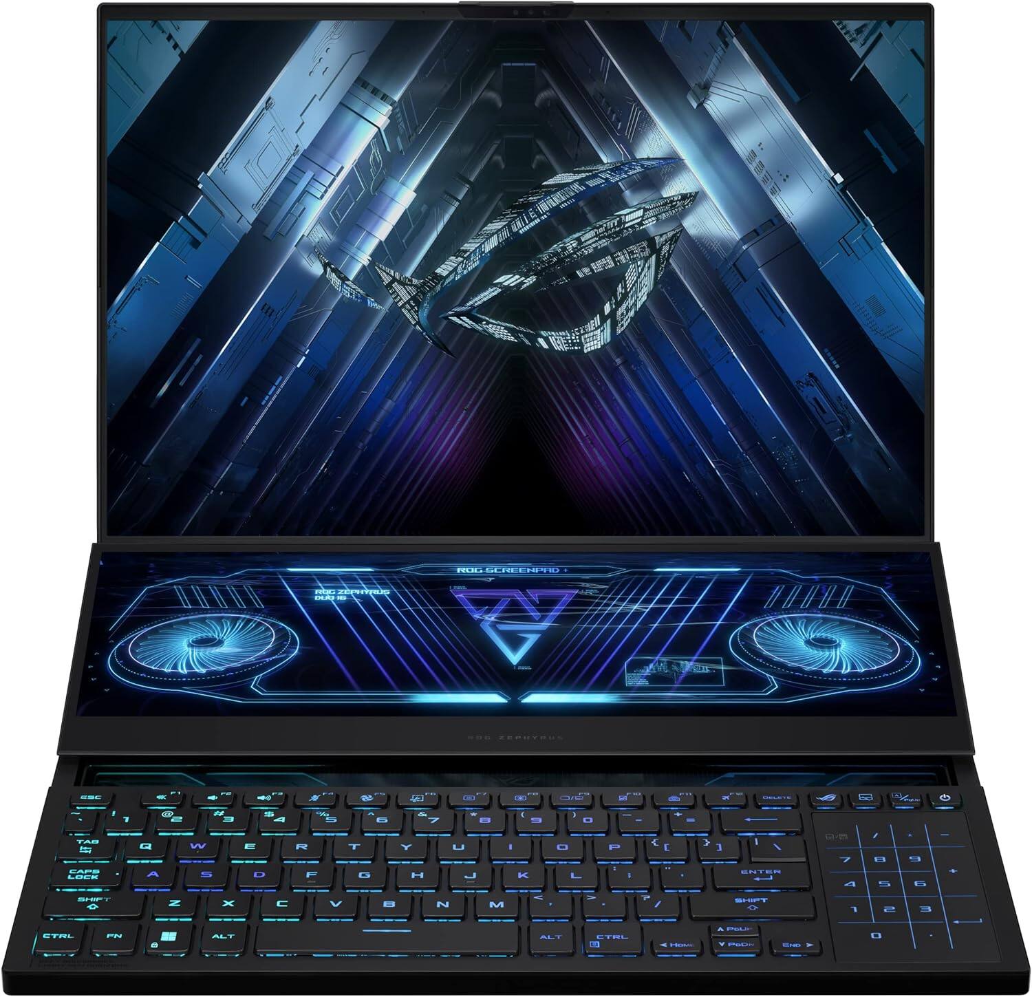 ASUS ROG Zephyrus Duo 16 (2022) Gaming Laptop, 16” Mini LED 240Hz/3ms, QHD 16:10 Display, 100% DCI-P3, NVIDIA GeForce RTX 4090, AMD Ryzen 9, 32GB DDR5, 2TB SSD, Windows 11 Pro, GX650PY-XS97, Black