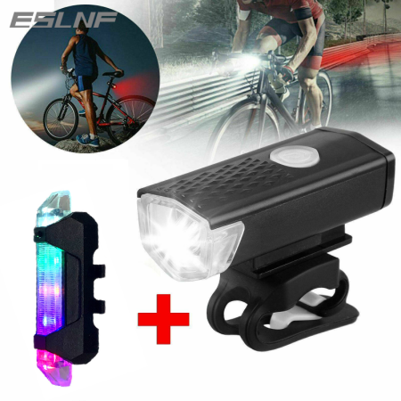 ESLNF MTB Front Light USB Rechargeable Waterproof Bike Headlight