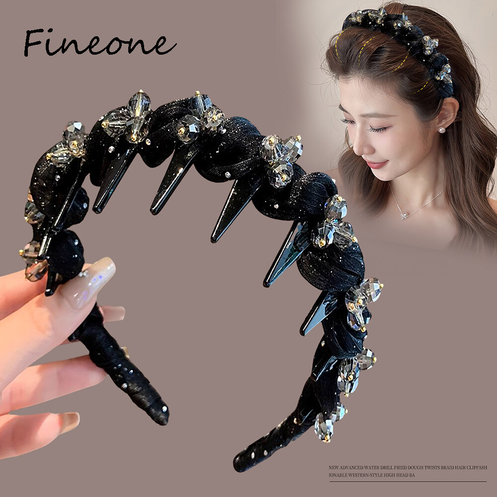 Băng đô đính Đá Mới giả pha lê Phụ kiện tóc sóng headbands với răng xung quanh Phụ kiện tóc kẹp tóc Phụ kiện tóc 