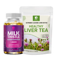Natural Liver Detox Tea with Milk Thistle Extract Support Liver Function  Immunity Anti-Inflammatory Antioxidant Digestion & Detox