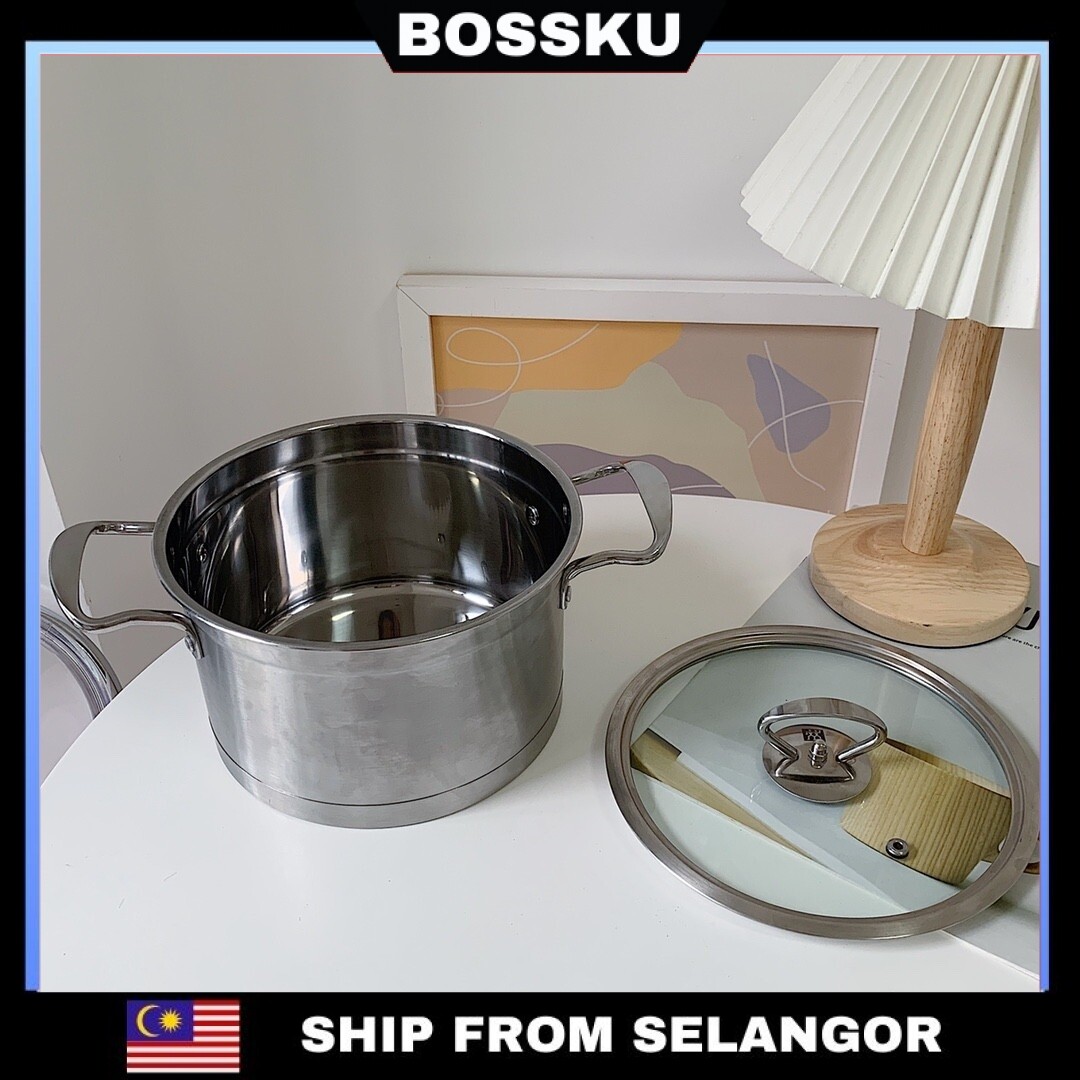 Gambar BOSSKU 304 Stainless Steel Non Stick Soup Pot Stock Pot 20cm ?????