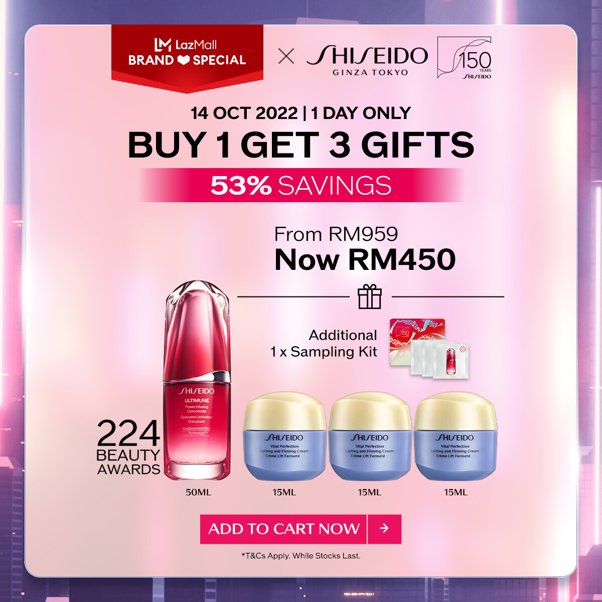 Gambar [150th Anniversary Exclusive | 14 Oct Only] Shiseido Ultimune Power Infusing Concentrate Serum 50ml Set RM450 (Worth RM959)