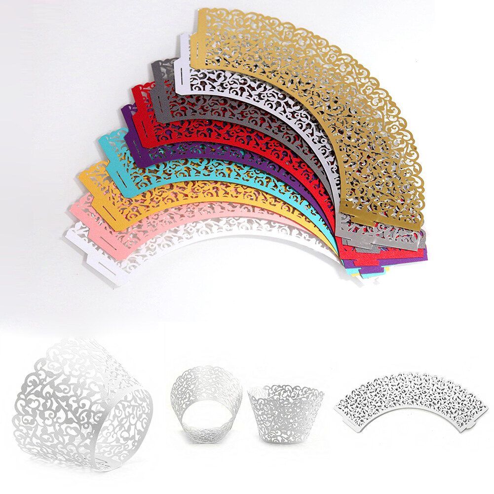 Gambar Pearl Paper Cupcake Paper Liners Muffin Cases Cup Cake Topper Baking Tray Kitchen Accessories Pastry Decoration Tools