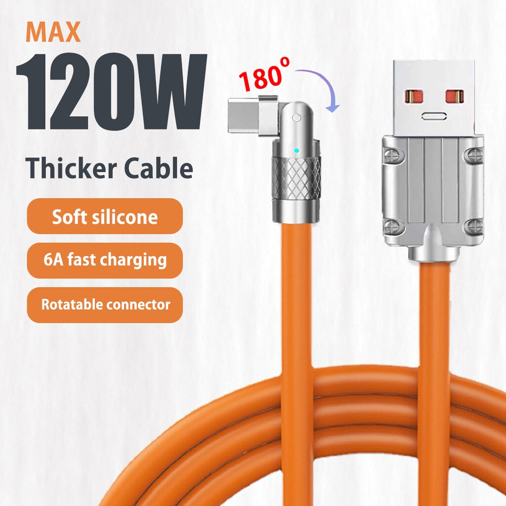 6A 120W kim loại hợp kim kẽm sạc USB Cáp sạc nhanh Type-C Loại C Micro Android tôi điện thoại