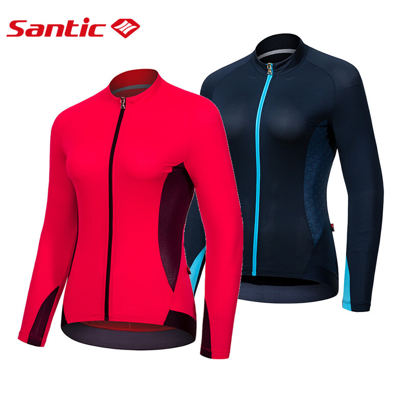 Santic áo thi đấu đạp xe cho nữ trang phục đạp xe chống nắng dài tay áo thi đấu xe đạp đường trường xe đạp leo núi thoáng khí áo thi đấu xe đạp l1c01123