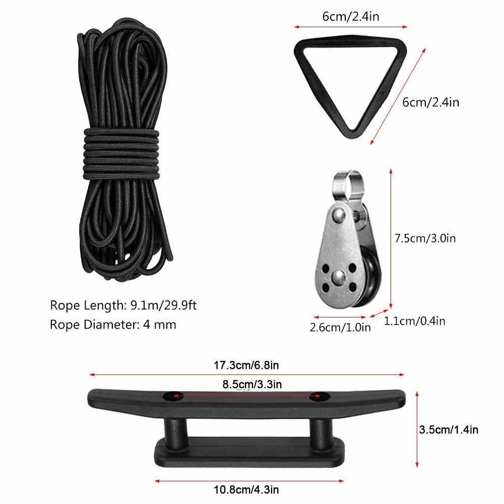 BEST SELLER Kayak Anchor Trolley Kit with Tri-grip Rivets O-ring Cleat ...