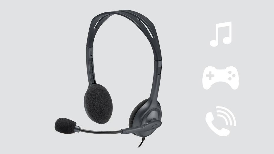 Logitech H111 Multi Device Stereo Headset 3.5mm Single Pin 7 017c8a9685a5f0fd32428e0f263aa7a2