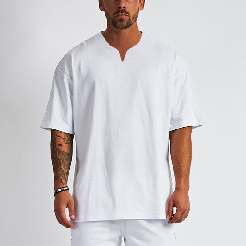 Muscleguys New Arrival Solid Oversized T-Shirt Men Gym Bodybuilding Fitness  Loose Casual Lifestyle Wear Tees Cotton Streetwear Short Tshirt | Lazada  Singapore