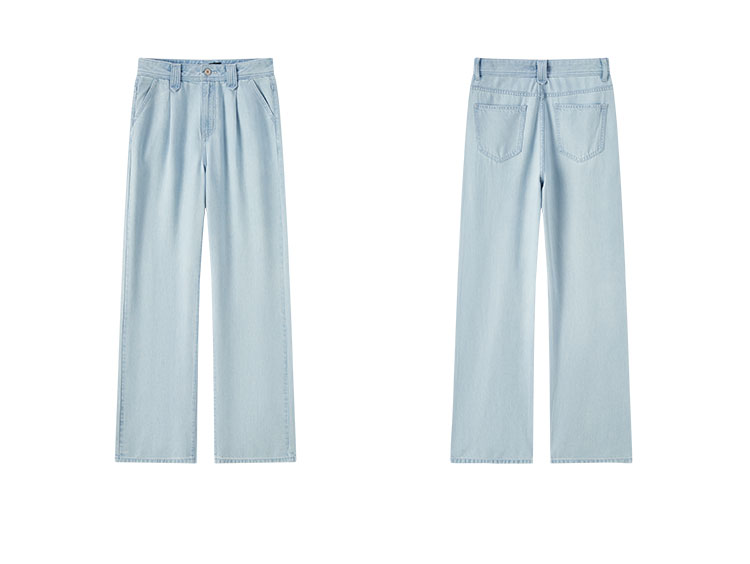 Semir Jeans Women Cover Meat Wide-Legged Trousers Hundred With Simple 2024 Summer New Cool Feeling Do Old Trousers Street Tide · v2