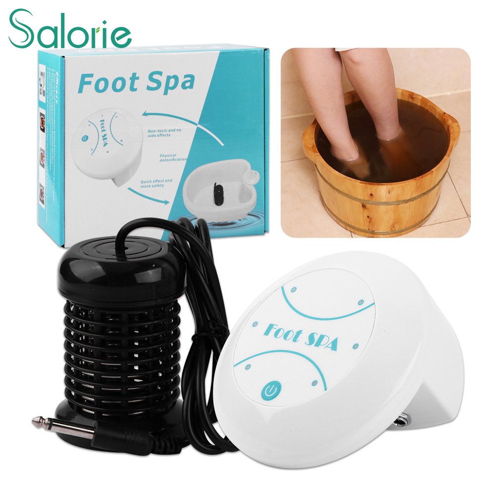 Salorie Ionic Detox Massage Machine Foot Bath With Foot Sap Massage Ion Cleanse Aqua Cell Spa Ion Detox Relief Pain Foot Massage with Portable Basin ราคา 1,039 บาท*ส่งฟรี