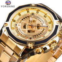 Đồng Hồ Forsining Đồng Hồ Cơ Tự Động Thời Trang Đồng Hồ Nam Dây Thép Không Gỉ Chất Lượng Cao Mặt Rỗng Thương Hiệu Hàng Đầu. Quà Tặng Nam