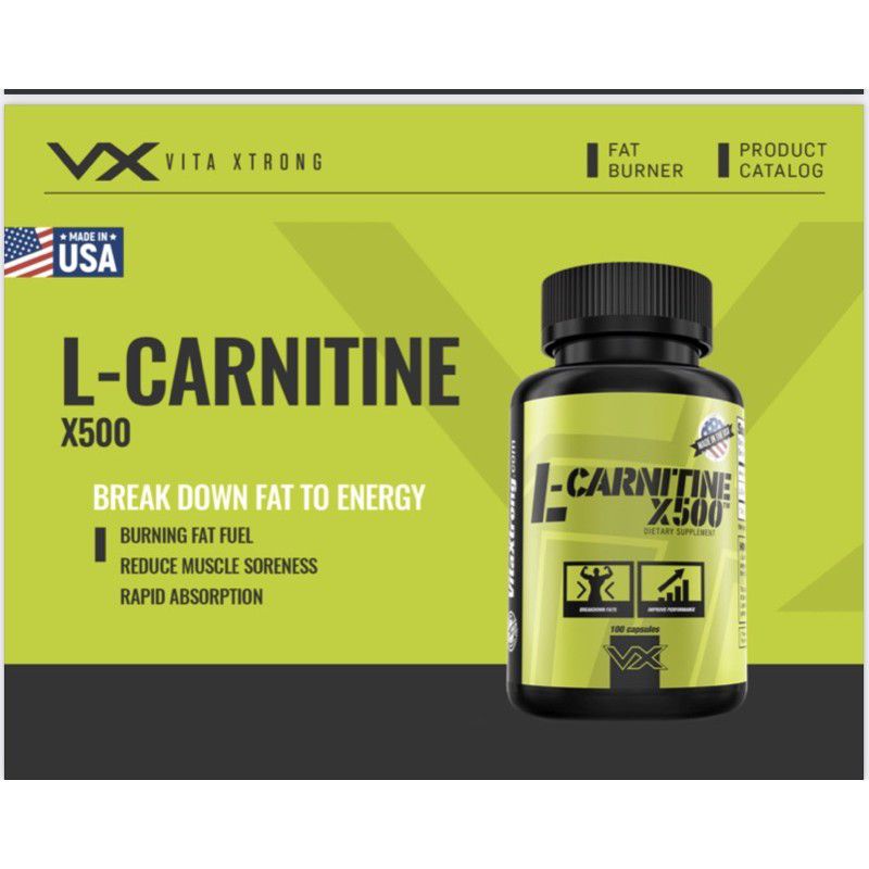 VITAXTRONG™ L-Carnitine X500 Elite | Fat Metabolism • Weight Management • Energy Support • Performance | Halal [VX]