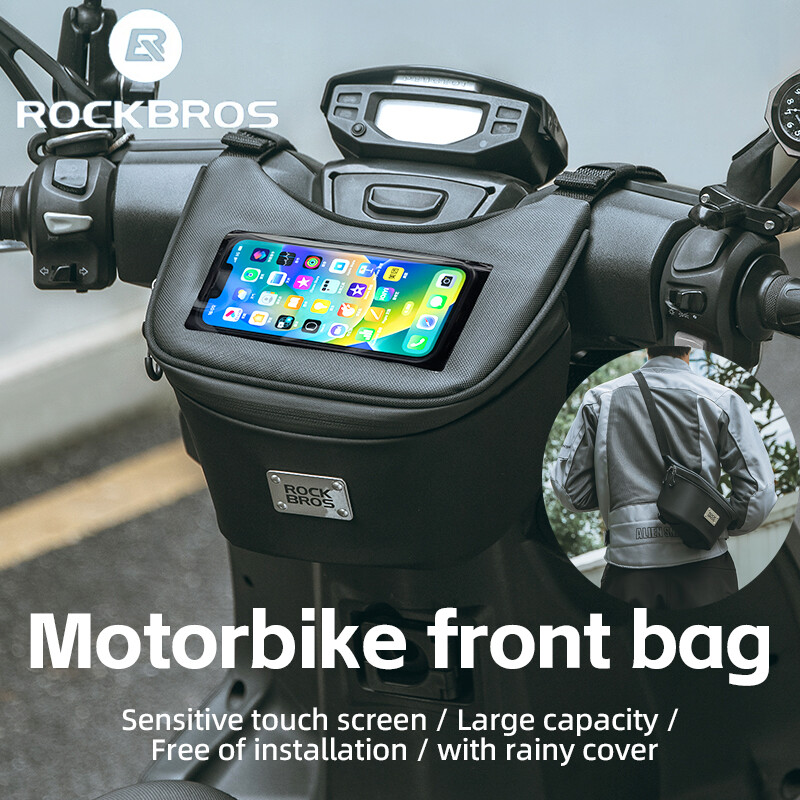 【Arrive In 3 Days】ROCKBROS Motorcycle Phone Front Bag Waterproof Scratch-resistant Electric Scooter Bag 2L Multifunctional Waist Bag Shoulder Bag Motorcycle Bag ราคา 399 บาท*ส่งฟรี