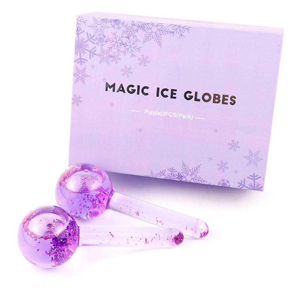 2 Con Lăn Làm Đá Mặt, Quả Cầu Pha Lê Bóng Lăn Mát Xa Làm Đẹp Làm Mới Với Hiệu Quả Làm Mát