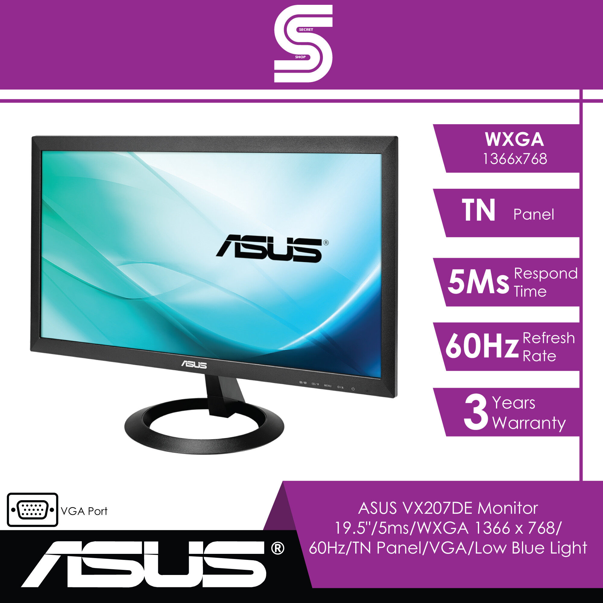 asus vx207de specs