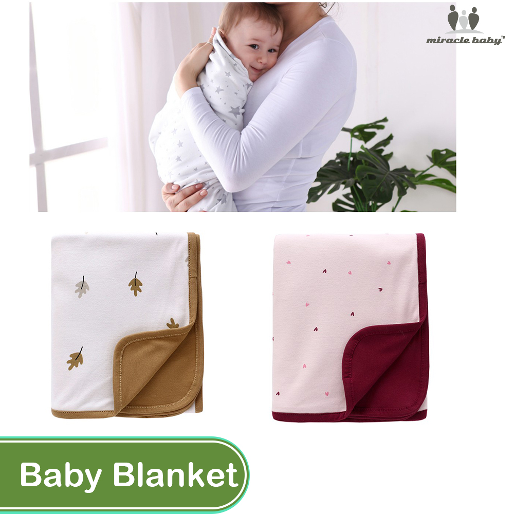 Miracle Baby Newborn Receiving Blanket Swaddle Wrap Baby Wrap Blanket Solid Color Blanket Soft Blanket Sofa Blanket A Confortable Thickened Cotton Blanket ราคา 372 บาท*ส่งฟรี