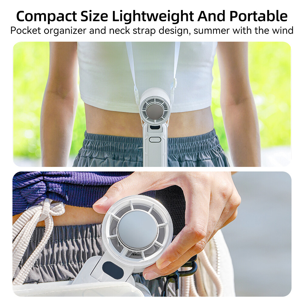 Portable Foldable Handheld Fan 5 Speed Rechargeable Cooling Fan_voghion.com
