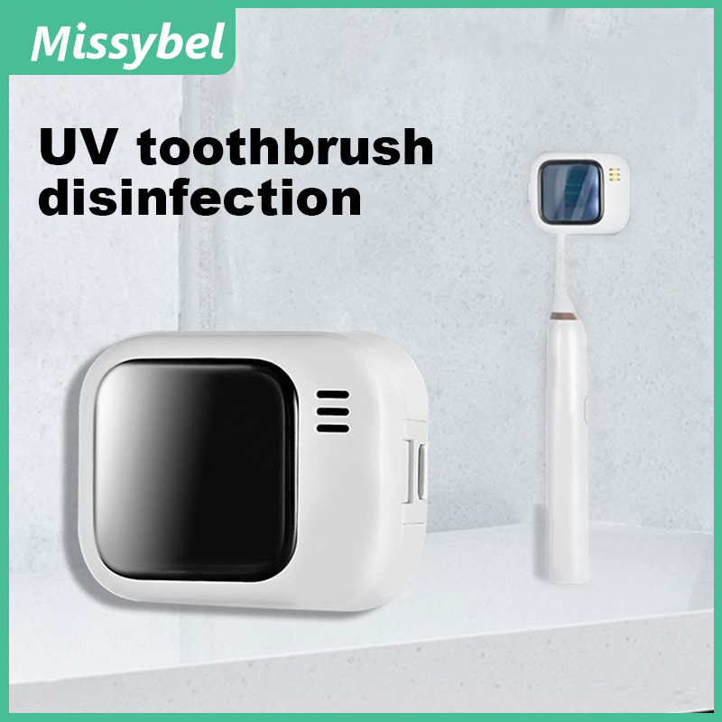Thiết bị tiệt trùng bàn chải đánh răng tia UV, bàn chải đánh răng tiệt trùng chủ, gắn tường phòng tắm mini bàn chải đánh răng tiệt trùng, có thể sạc qua USB bàn chải đánh răng khử trùng hộp lưu trữ