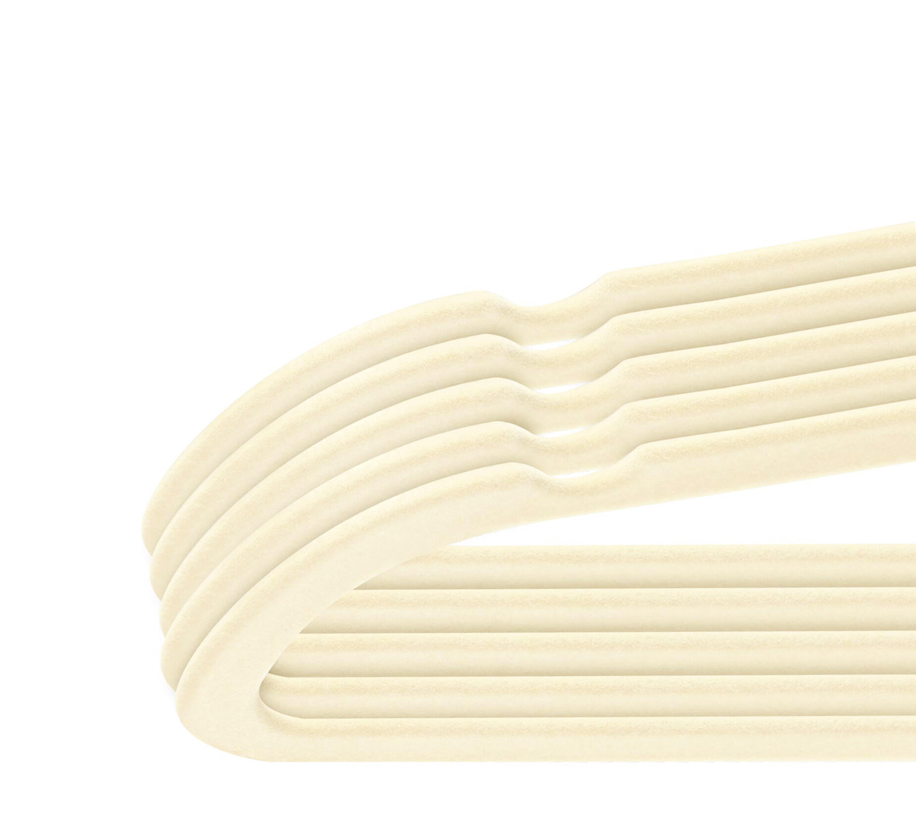 Aicasa Perchas de Ropa Terciopelo Beige para Trajes, Hombros con