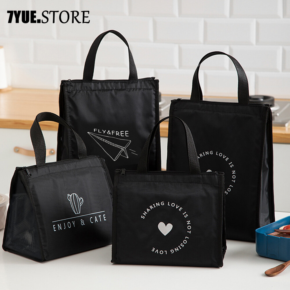 Gambar Insulated Lunch Bag WaterProof With Side Pockets Lunch Box Bag Tote Bento Bag for Women Men