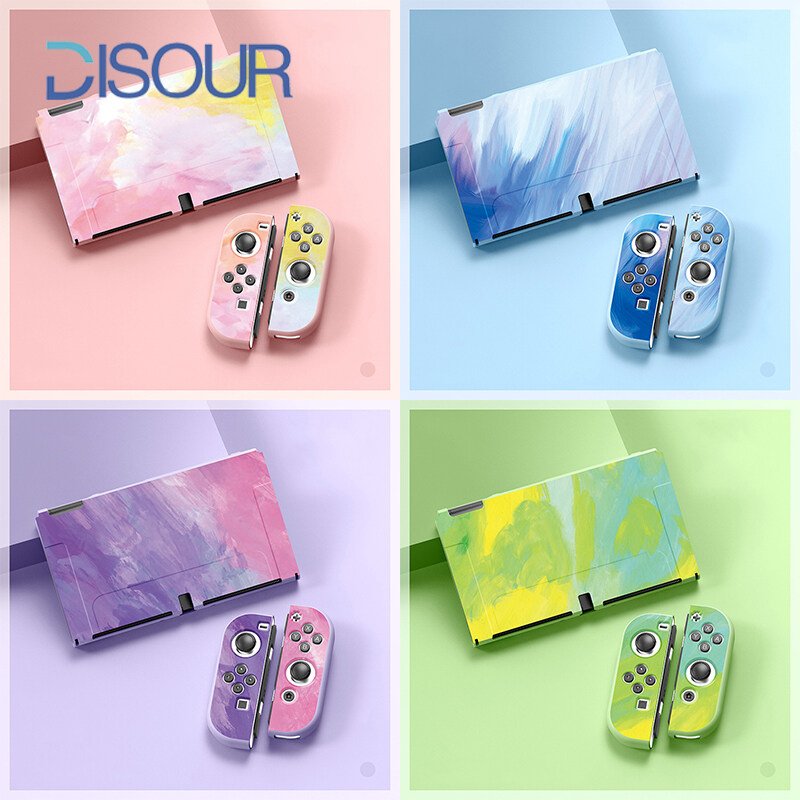 DISOUR Ốp Bảo Vệ OLED Cho Nintendo Switch Ốp Chơi Game Switch NS OLED Ốp Mềm Bao Gồm Tất Cả TPU Cho Máy Chủ Console Ốp Bảo Vệ